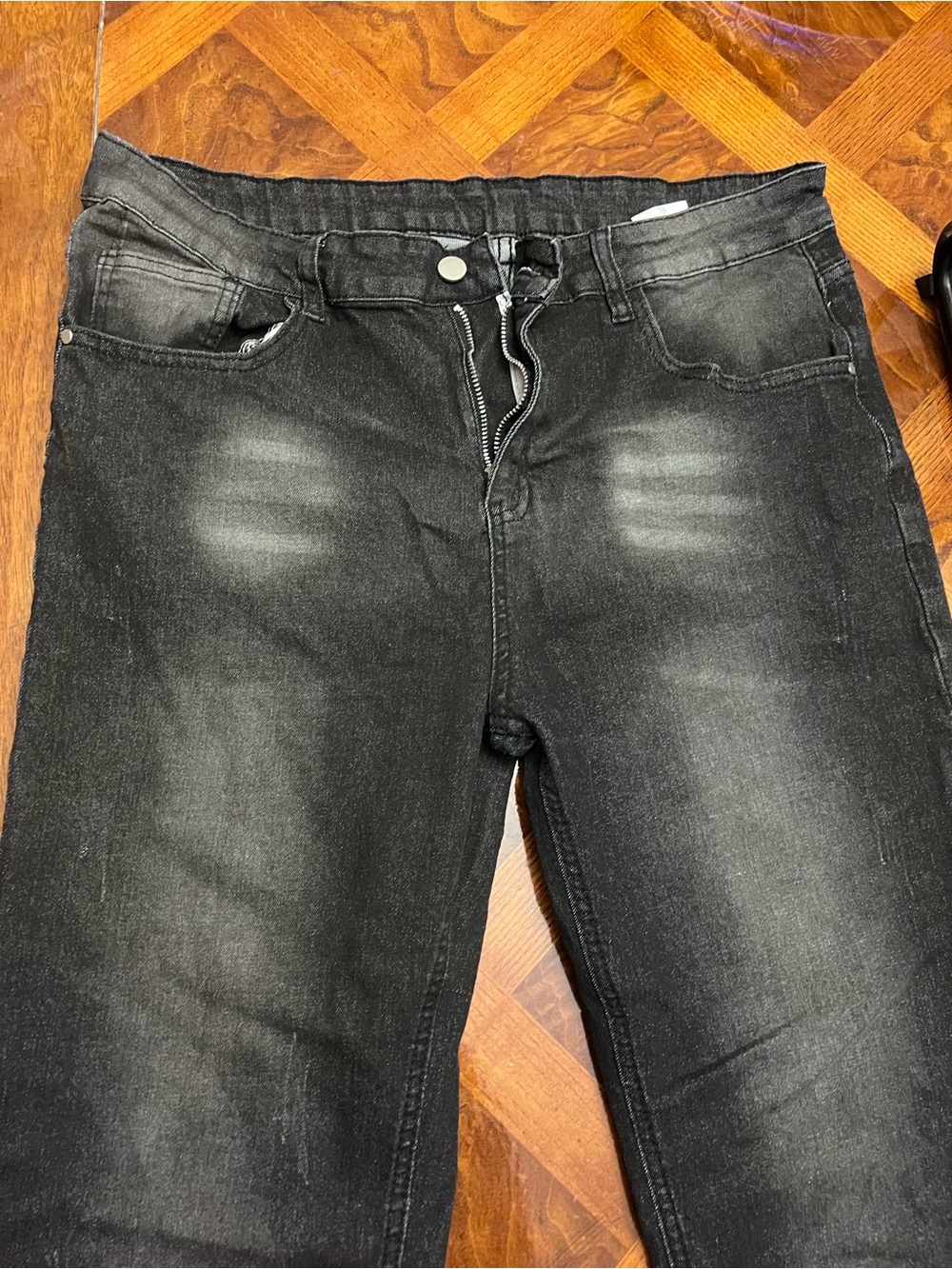 Women’s Black Washed Jeans - Classic Slim Fit